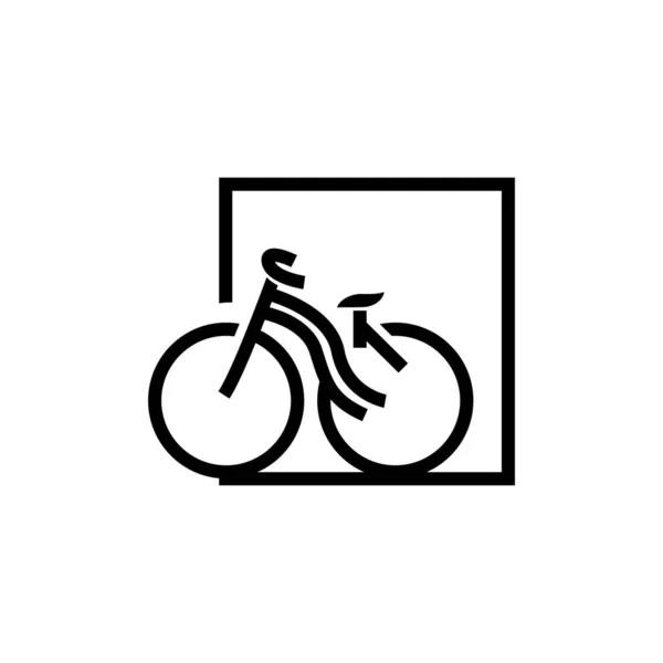 Λογότυπο Ποδηλάτων Απλός Μινιμαλιστικός Σχεδιασμός Sport Transport Vector Εικονογράφηση Σιλουέτα — Διανυσματικό Αρχείο