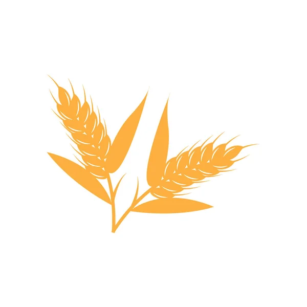 Логотип Пшениці Простий Дизайн Фермерського Саду Векторні Ілюстрації Силуетів — стоковий вектор