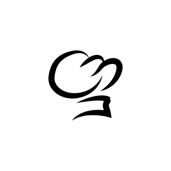 Design Semplice Del Logo Del Cappello Dello Chef Illustrazione Vettoriale — Vettoriale Stock