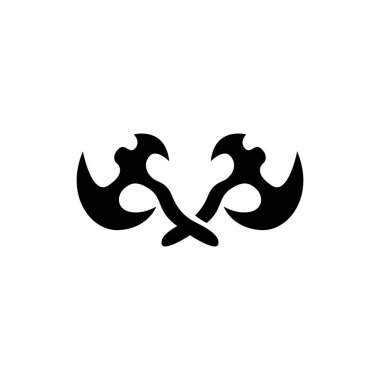 Balta Logosu, Ağaç Kesme Aracı, Kereste Vektörü, Basit Minimalist Tasarım, Sembol Şablonu