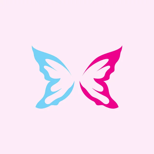 Logo Mariposa Diseño Animales Con Hermosas Alas Animales Decorativos Marcas — Vector de stock