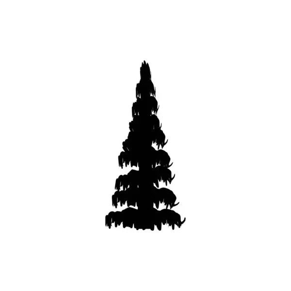 Pine Tree Logo Green Plant Vector Tree Silhouette Design Icon — 스톡 벡터
