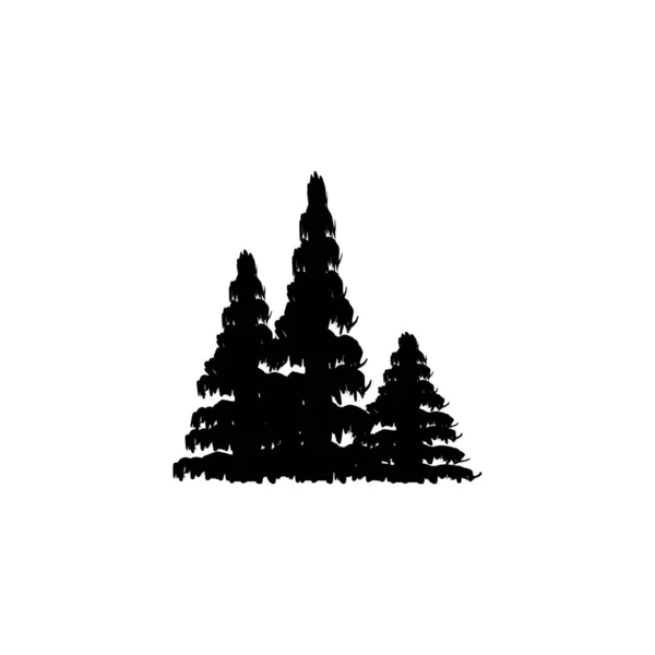采购产品松树标志 绿色植物向量 树木轮廓设计 — 图库矢量图片