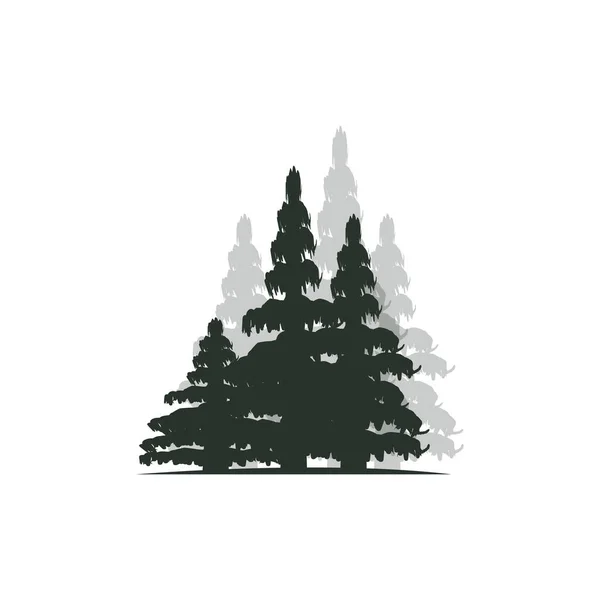Λογότυπο Πεύκου Πράσινος Διάνυσμα Φυτών Σχέδιο Σιλουέτας Δέντρων Εικονίδιο Εικονογράφηση — Διανυσματικό Αρχείο
