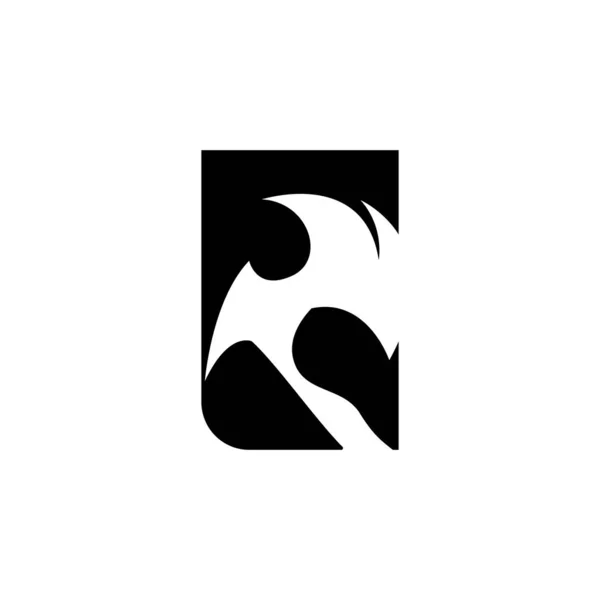 Logo Ascia Strumento Taglio Legno Vettore Taglialegna Design Minimalista Semplice — Vettoriale Stock