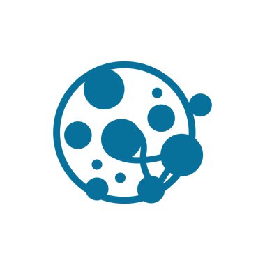 Nöron Logosu, Cel DNA Ağ Vektörü, ve Parçacık Teknolojisi, Basit Çizim Şablonu Tasarımı