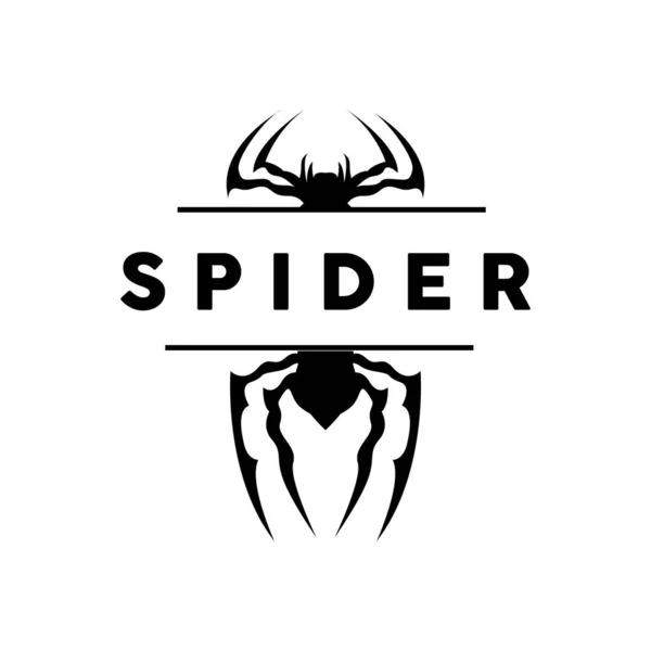 Spider Logo Animal Insect Symbol Design Simple Silhouette Illustration
