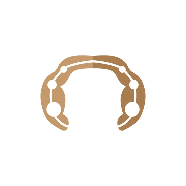 Логотип Подковы Простой Векторный Дизайн Винтажный Ретро Вестерн Иллюстратор Шаблон — стоковый вектор