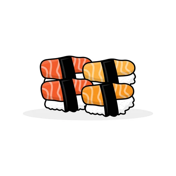 Sushi Logo Japanisches Lebensmitteldesign Vektor Symbol Vorlage Illustration — Stockvektor