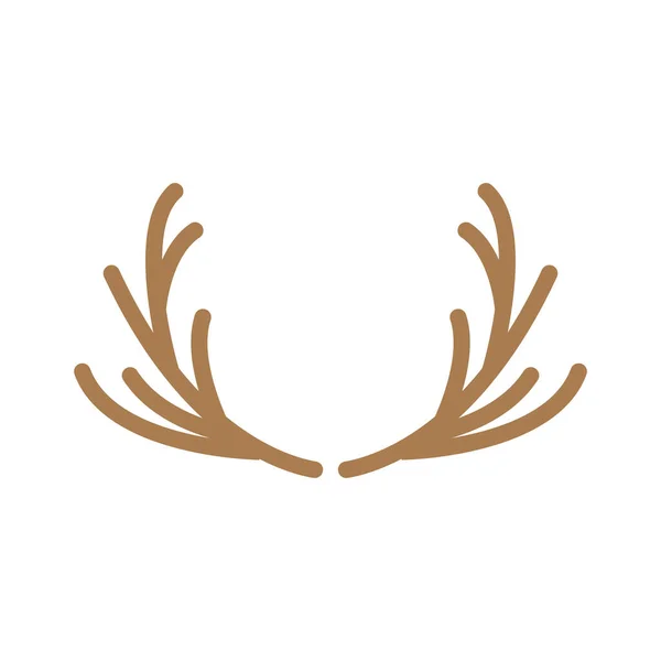 Deer Horn Logo Design Horn Animal Illustration Minimalist Simple Symbol — Stock Vector