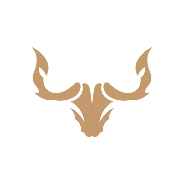 Logo Longhorn Texas Bull West Country Old Vintage Design Illustrazione — Vettoriale Stock