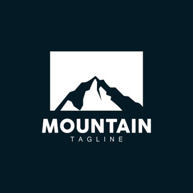 Dağ Logosu, Doğa Manzarası Tasarımı, Tırmanışçılar ve Macera, Şablon İllüstrasyonu