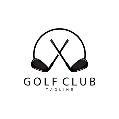 Golf Takımı Spor Logosu Tasarım Turnuvası İllüstrasyon Sembol Şablonu