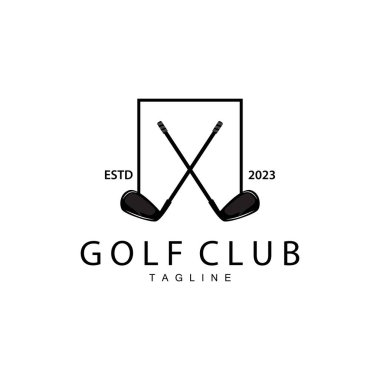 Golf Takımı Spor Logosu Tasarım Turnuvası İllüstrasyon Sembol Şablonu