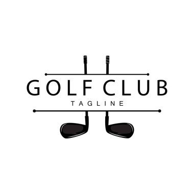 Golf Takımı Spor Logosu Tasarım Turnuvası İllüstrasyon Sembol Şablonu