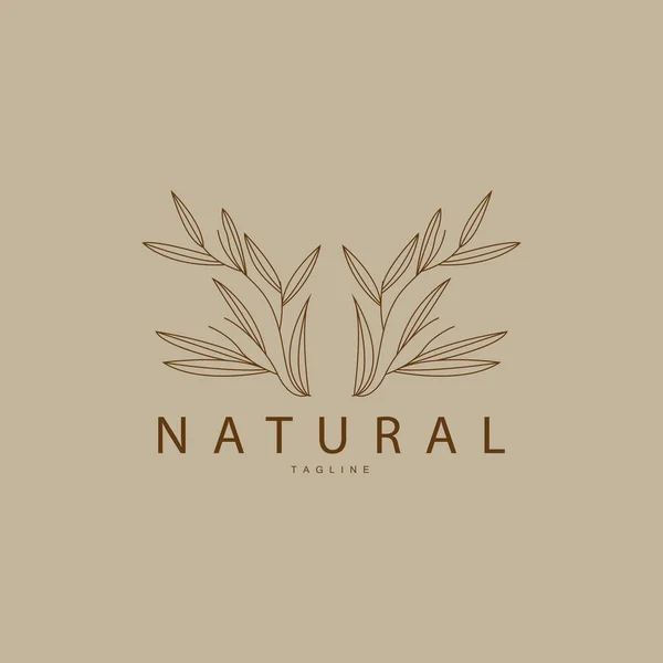 Minimalistische Vrouwelijke Botanische Bloem Beauty Line Plant Logo Ontwerp Vector — Stockvector