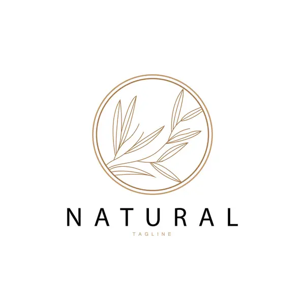 Minimalistische Vrouwelijke Botanische Bloem Beauty Line Plant Logo Ontwerp Vector — Stockvector