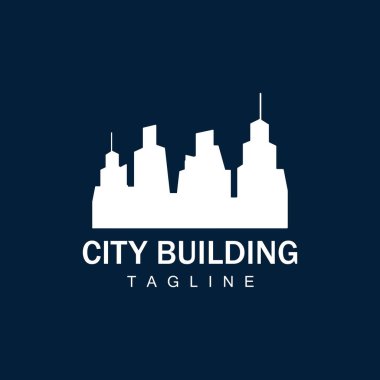 Skyline İnşaat Logosu, Basit Modern Tasarım Vektörü İllüstratör Şablonu