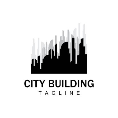 Skyline İnşaat Logosu, Basit Modern Tasarım Vektörü İllüstratör Şablonu