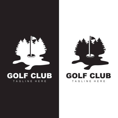 Golf Takımı Spor Logosu Tasarım Turnuvası İllüstrasyon Sembol Şablonu
