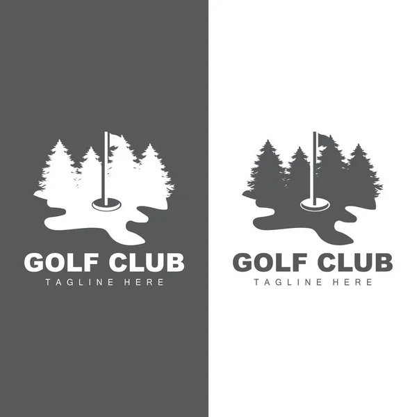 Команда Гольфу Спорт Логотип Дизайн Турнір Ілюстрація Символ Шаблон — стоковий вектор