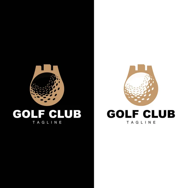 Golf Team Sport Logo Ontwerp Toernooi Illustratie Symbool Template Rechtenvrije Stockillustraties