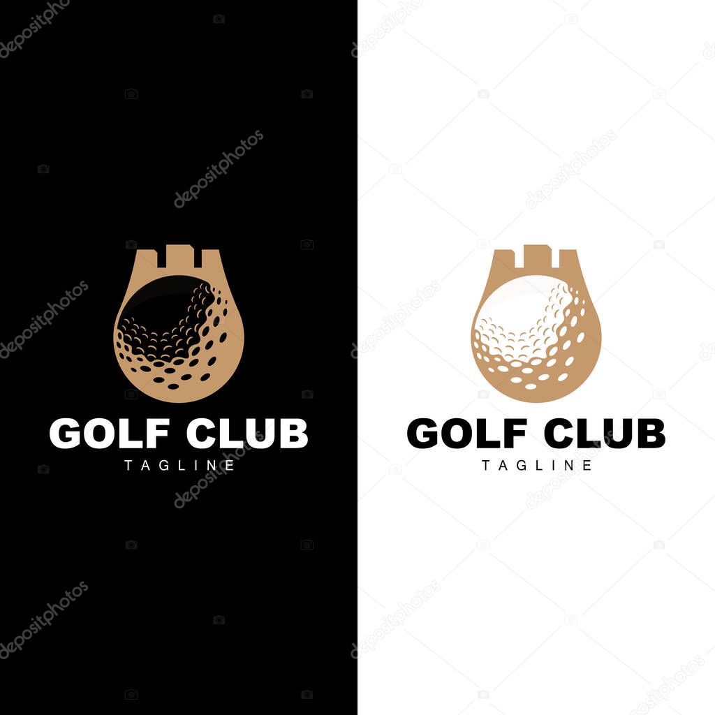 Golf Team Sport Logo Design Tournament Illustration Symbol Template