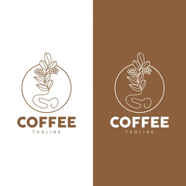 Coffee Logo Design Coffee Tree Drink Vector Template Symbol Illustration — Stock Vector