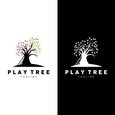 Ağaç Logosu Tasarım Vektörü İllüstratör Şablonu