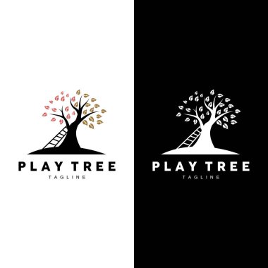 Ağaç Logosu Tasarım Vektörü İllüstratör Şablonu