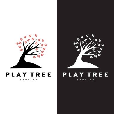 Ağaç Logosu Tasarım Vektörü İllüstratör Şablonu