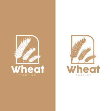 Buğday Logosu Tasarımı Basit Çizim Şablonu