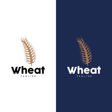 Buğday Logosu Tasarımı Basit Çizim Şablonu
