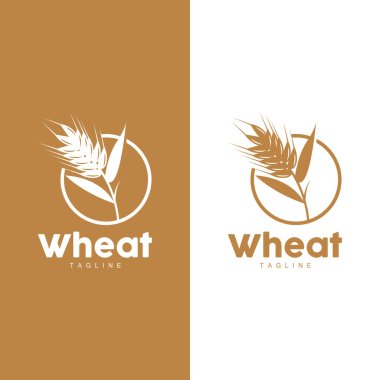 Buğday Logosu Tasarımı Basit Çizim Şablonu