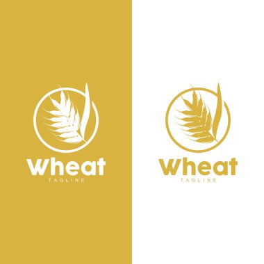 Buğday Logosu Tasarımı Basit Çizim Şablonu