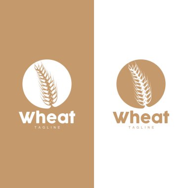 Buğday Logosu Tasarımı Basit Çizim Şablonu