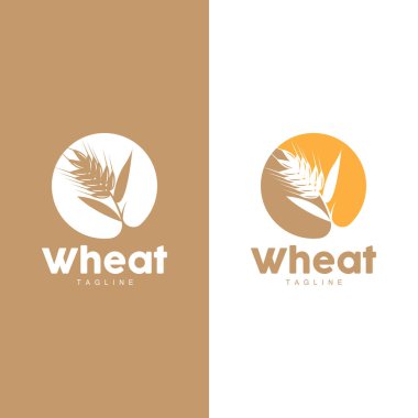 Buğday Logosu Tasarımı Basit Çizim Şablonu