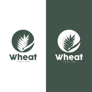 Buğday Logosu Tasarımı Basit Çizim Şablonu