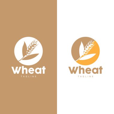 Buğday Logosu Tasarımı Basit Çizim Şablonu