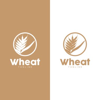 Buğday Logosu Tasarımı Basit Çizim Şablonu