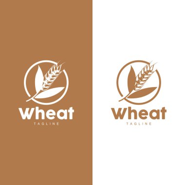 Buğday Logosu Tasarımı Basit Çizim Şablonu