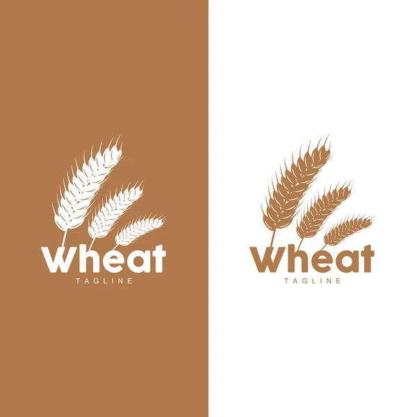 Wheat Logo Grain Design Simple Illustration Template — Stock Vector