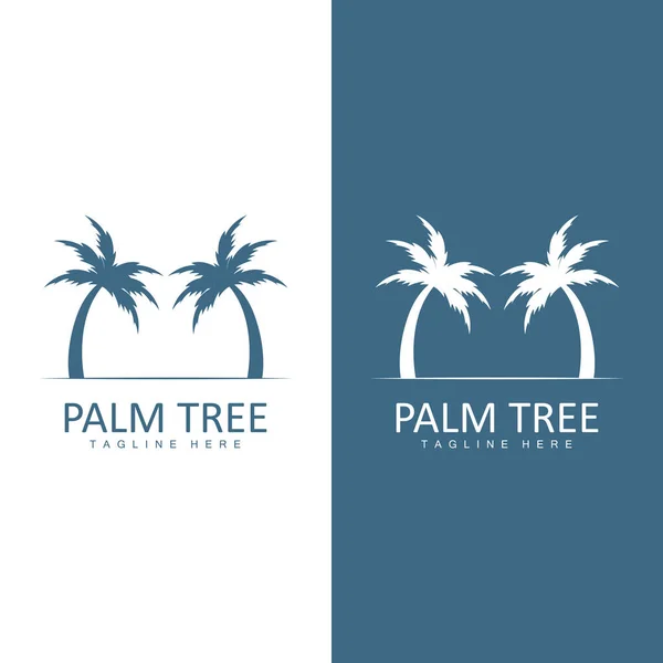 Hindistan cevizi ağacı logosu, Palm Tree Sunset Plaj Vektörü, Zarif Minimalist Basit Tasarım, Sembol Şablonu Simgesi Simgesi Simgesi Simgesi