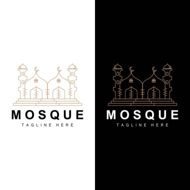 Cami Logo Vektörü Sembol İllüstrasyon Tasarımı