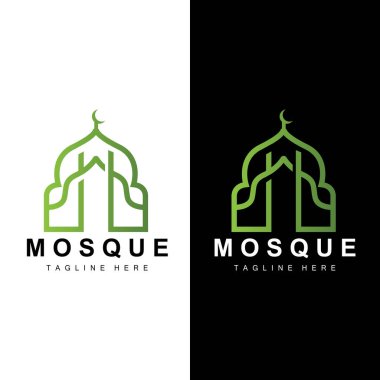 Cami Logo Vektörü Sembol İllüstrasyon Tasarımı