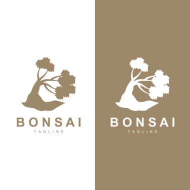 Bonsai Ağacı Logo Vektörü Sembol İllüstrasyon Tasarımı