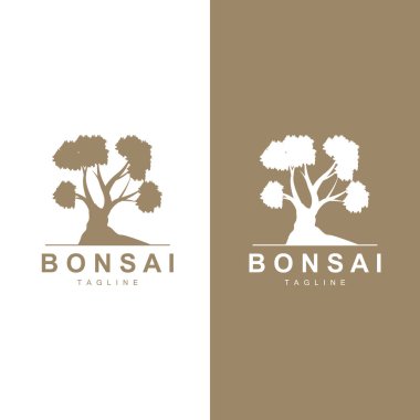 Bonsai Ağacı Logo Vektörü Sembol İllüstrasyon Tasarımı