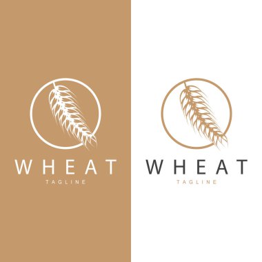 Buğday Logosu Tasarımı Basit Çizim Şablonu