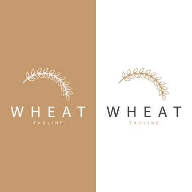 Buğday Logosu Tasarımı Basit Çizim Şablonu
