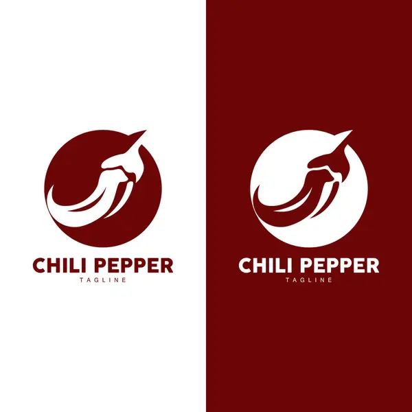 Hot Chili Logo Mall Vektor Illustration — Stock vektor